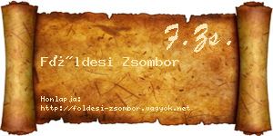 Földesi Zsombor névjegykártya