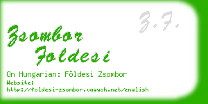 zsombor foldesi business card